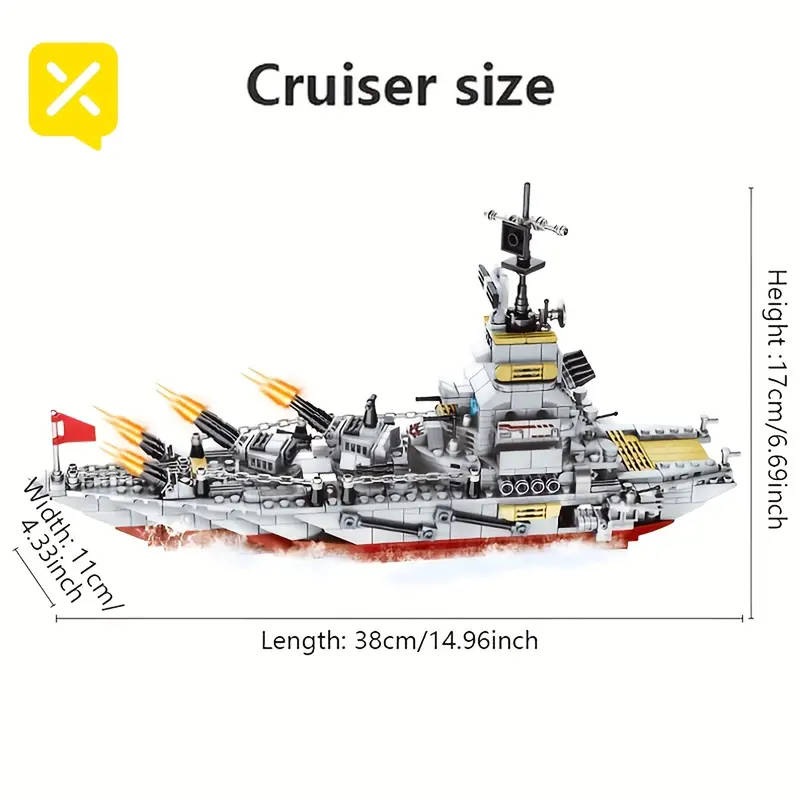 1068 Naval Ship Building Blocks