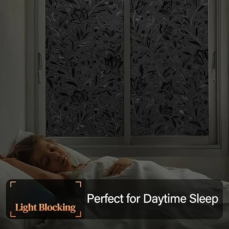1pc Black Tulips Size 29.5 x 78.7 in   75 x 200 cm Door Window Sticker