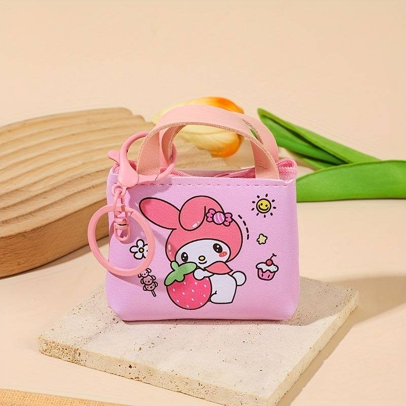 1pc An adorable purse with cute wallet multi-functional coin purse with portable keychain charm wi