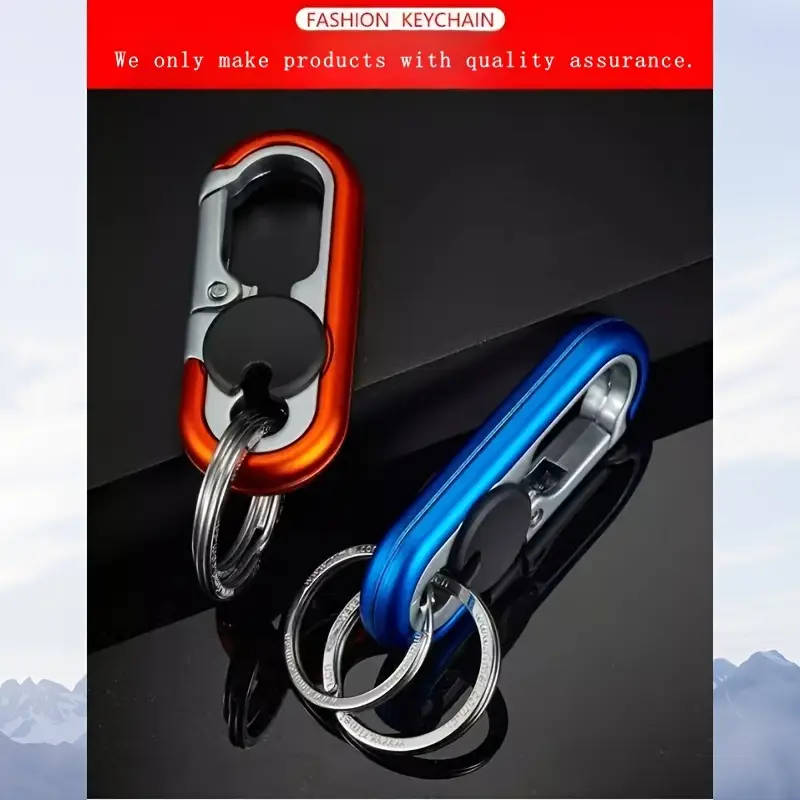 Men's Fashion Black Metal Alloy Car Keychain