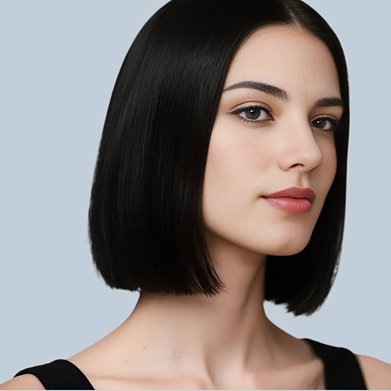1Pc Black 30.48cm Fashion Design Wig