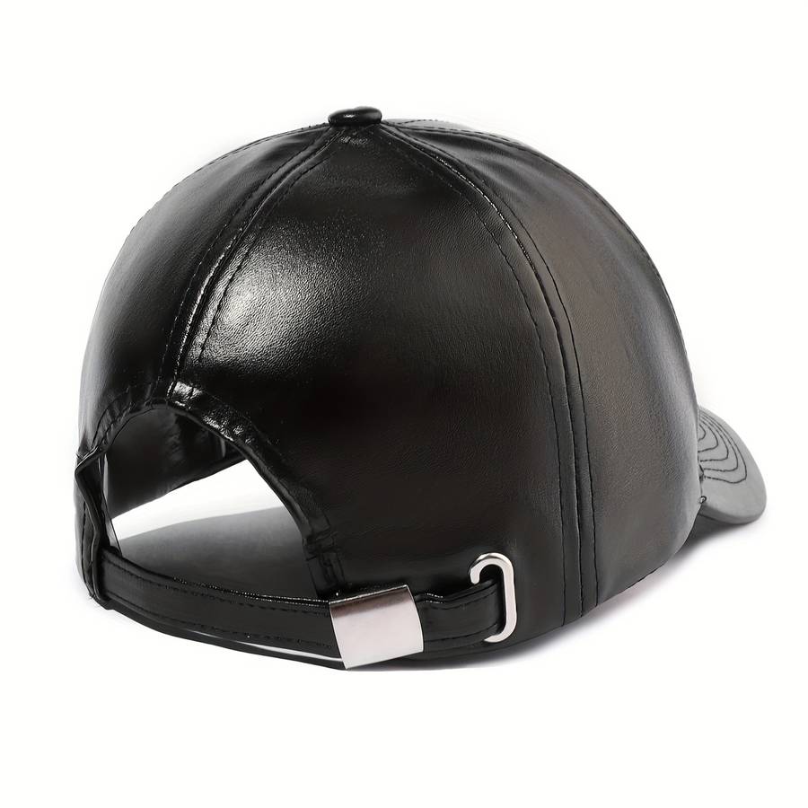 Street Personality Simple PU Leather ONE LOVE Embroidered Baseball Cap Suitable