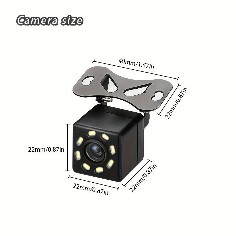1pc Compact 10.92cm Folding Car Display with Reversing Camera Space-Saving No View Obstruction Dustp