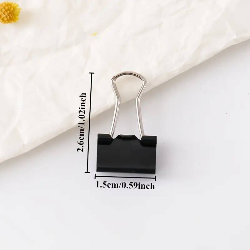 30pcs Durable Rust-Resistant Metal Binder Clips Small Paper Clamps for Office Classroom Teachers
