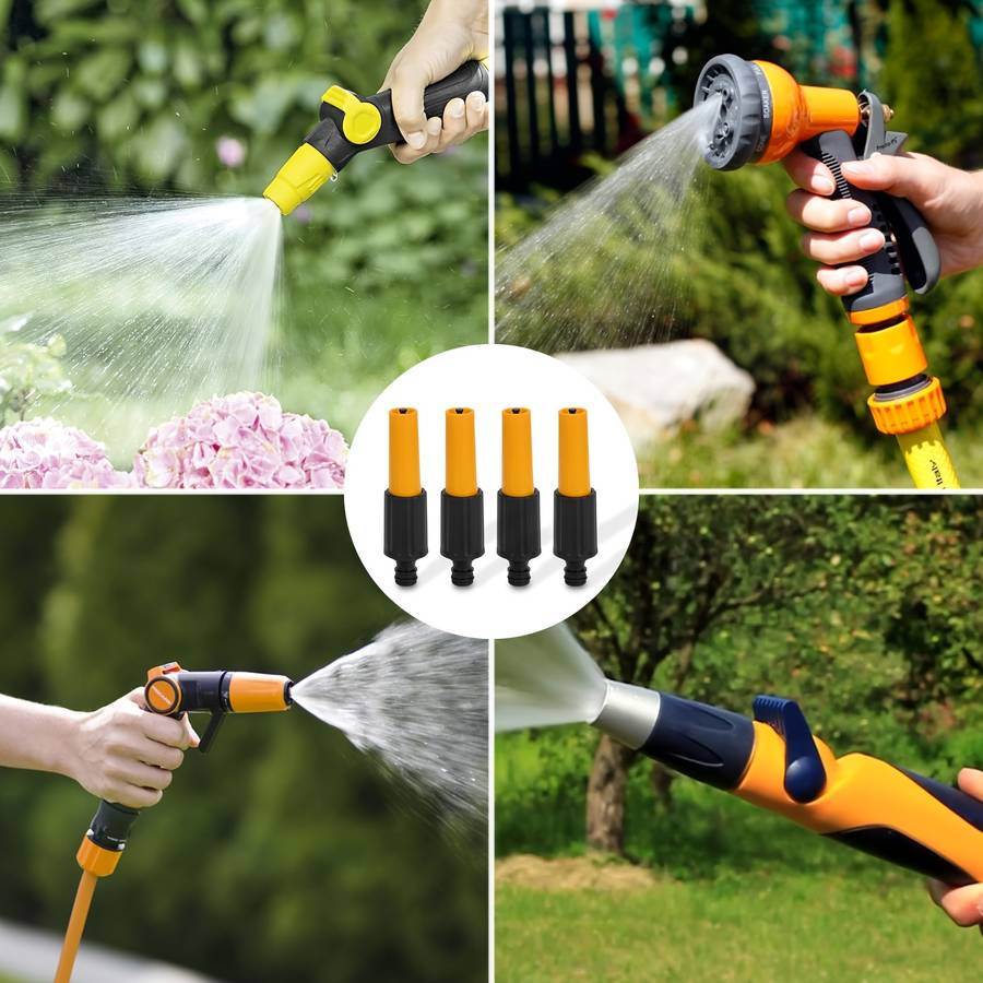 2Pcs Yellow And Black Hose Pipe Garden Nozzles