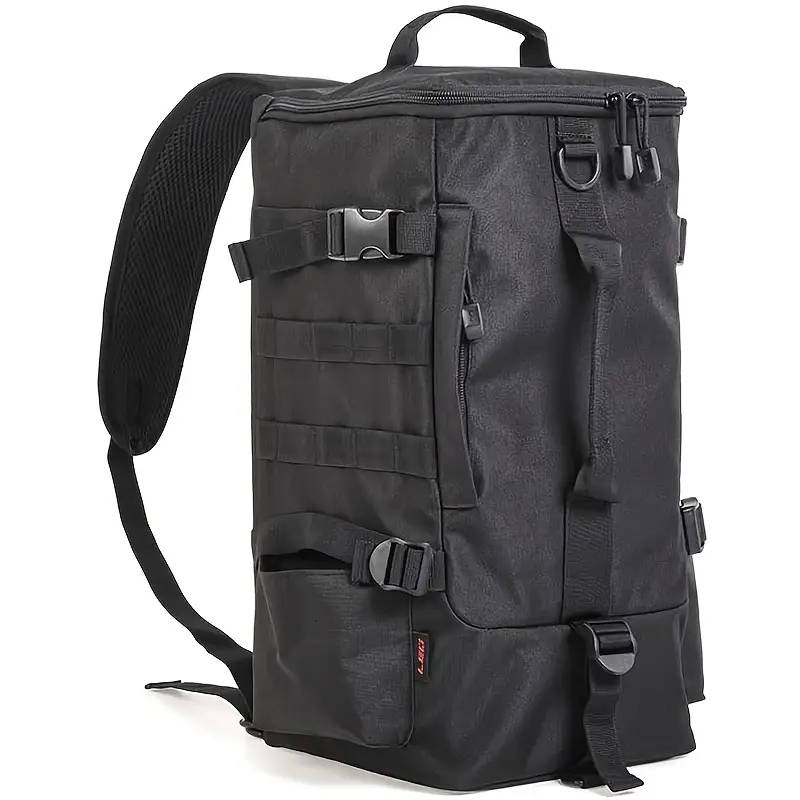 4.6 Gallon Black Fishing Backpack with Multiple Compartments