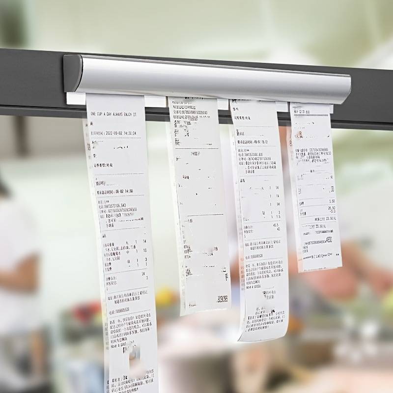 1pc 30cm Stainless Steel Restaurant Order Holder Kitchen Order Ticket Holder Wall Mount Receipt S