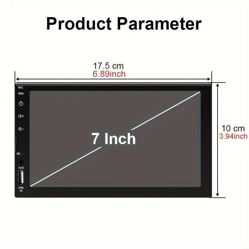 1pc Multimedia Player MP5 Android Auto Carplay 1pc Car Portable 7inch Touch Screen Audio Receiver