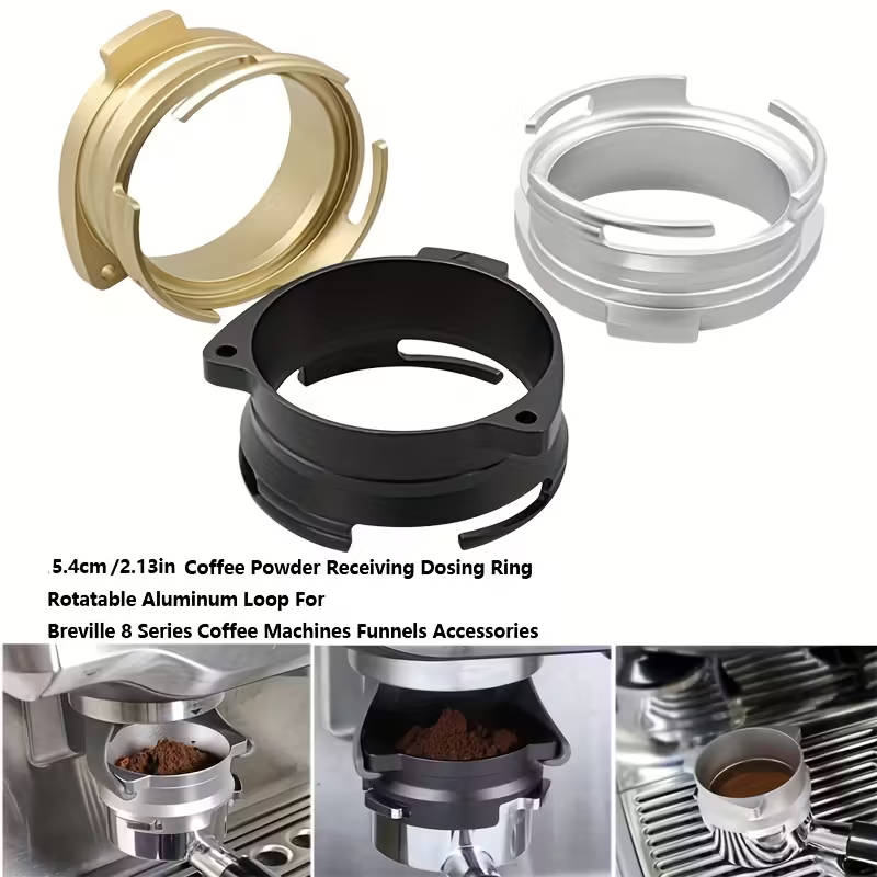 Breville 54mm Portafilter Dosing Funnel With Grinder Trigger - Silver