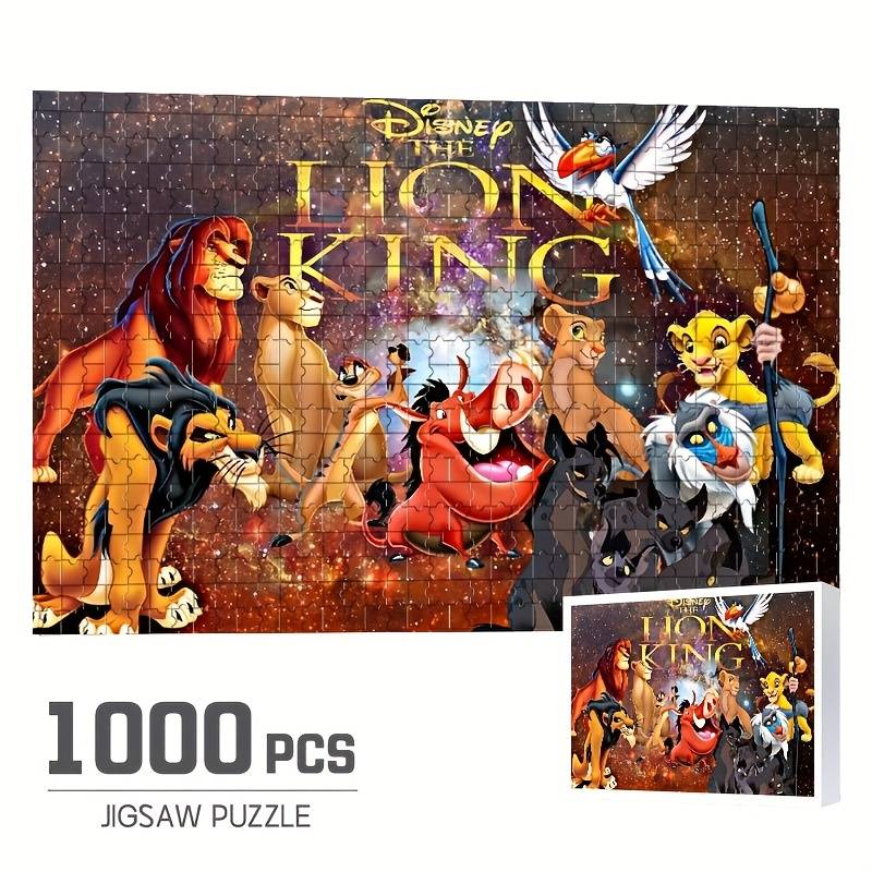 1000pcs Wooden Jigsaw Puzzle The Lion King Vibrant Character Design with Simba Na