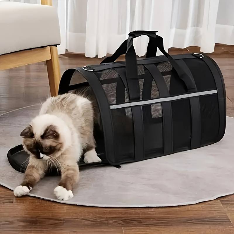 1pc Blue With Whitesize Large 49*28*27cm 0.94kg Pet Bag