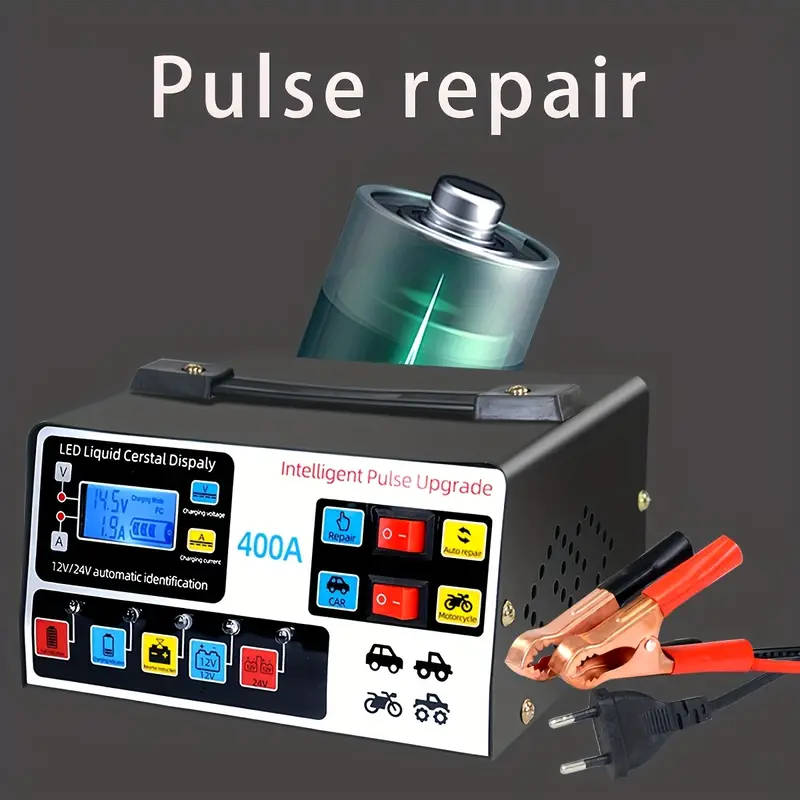 12V/24V Intelligent Battery Charger for Motorcycles and Cars