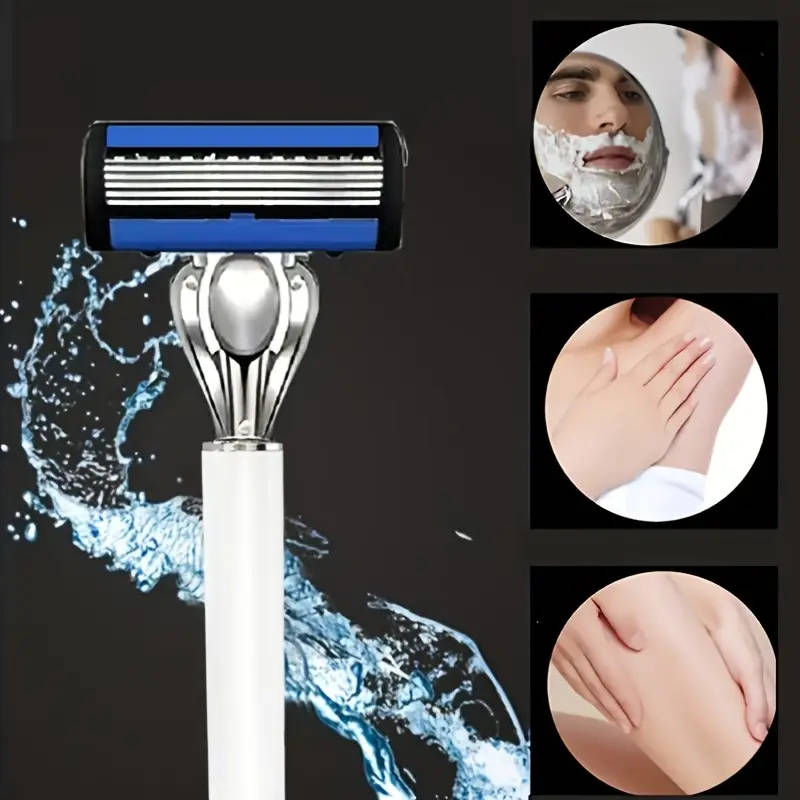 Set of 90 blades 2 handles multi-PC Men's safety shaver suitable for Men's shaving Women's manual ha