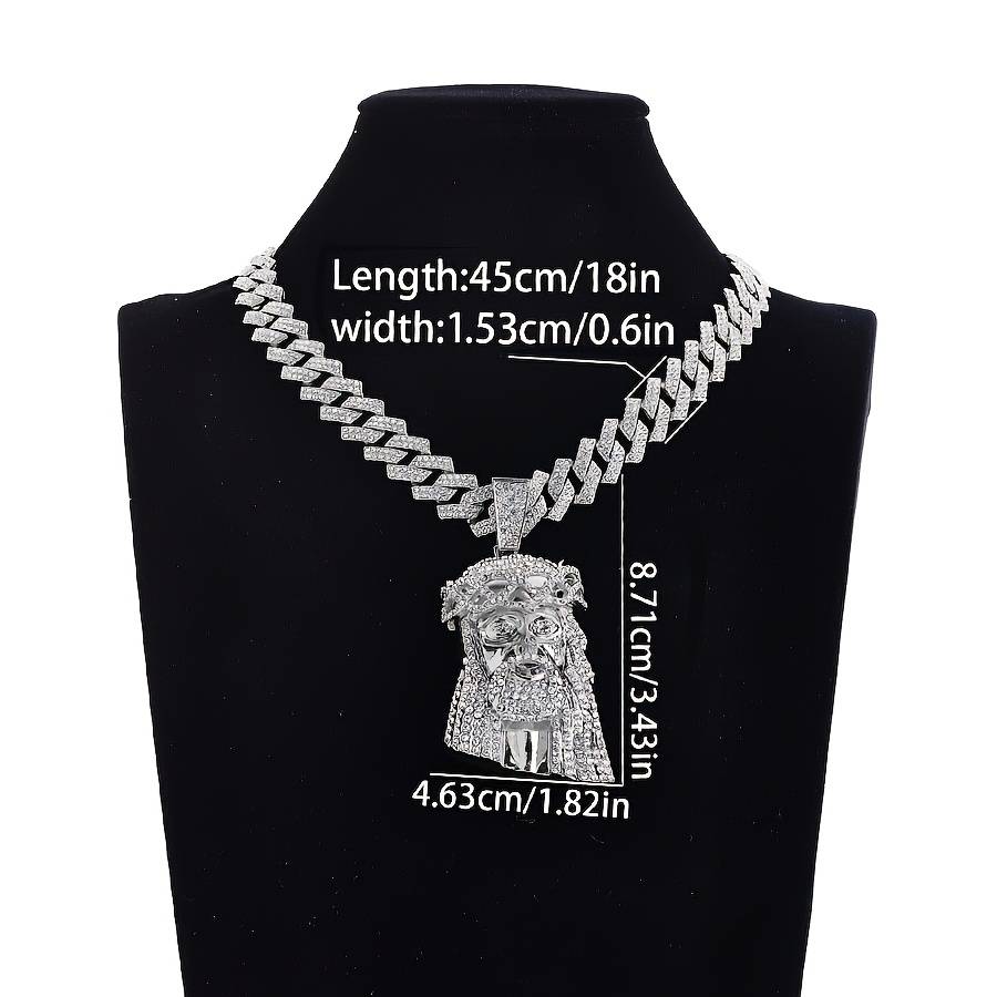 1 Piece Silvery Jesus Theme Pendant