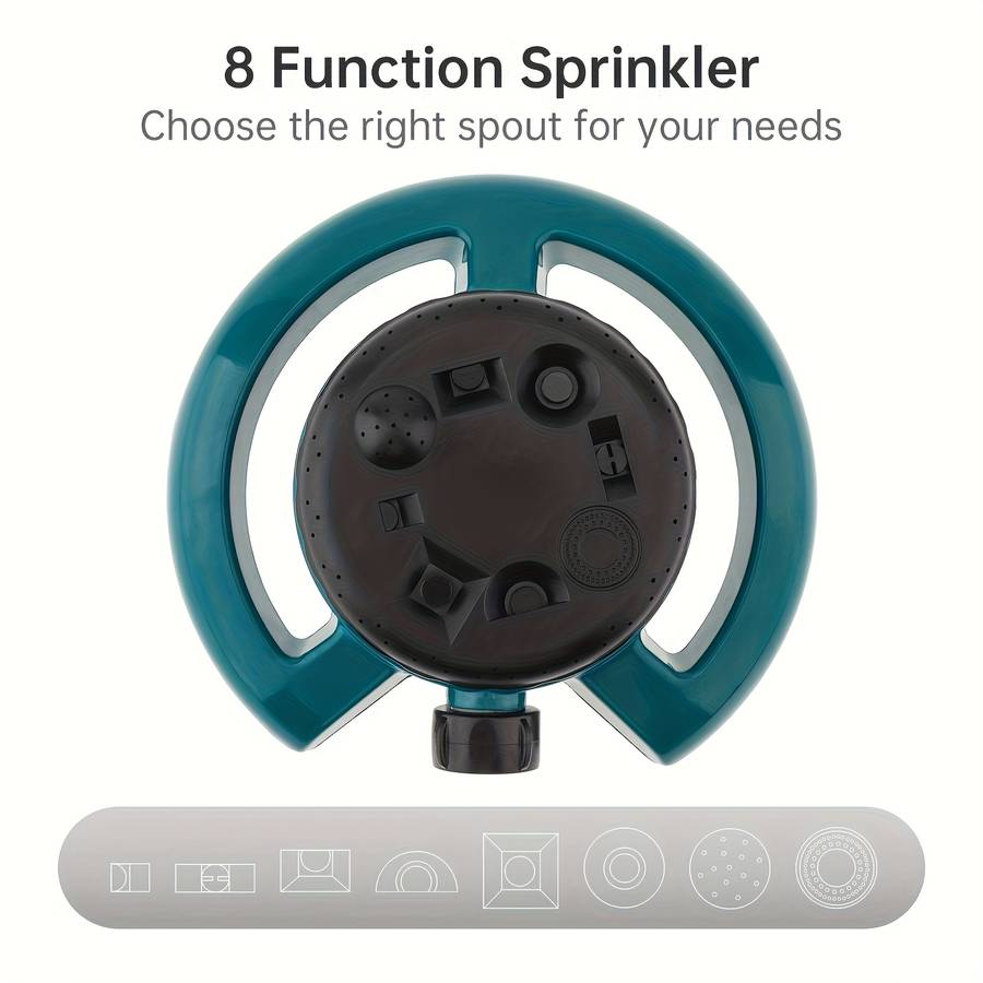 1Pc Round Sprinkler8 Function Automatic Garden Lawn Sprinkler
