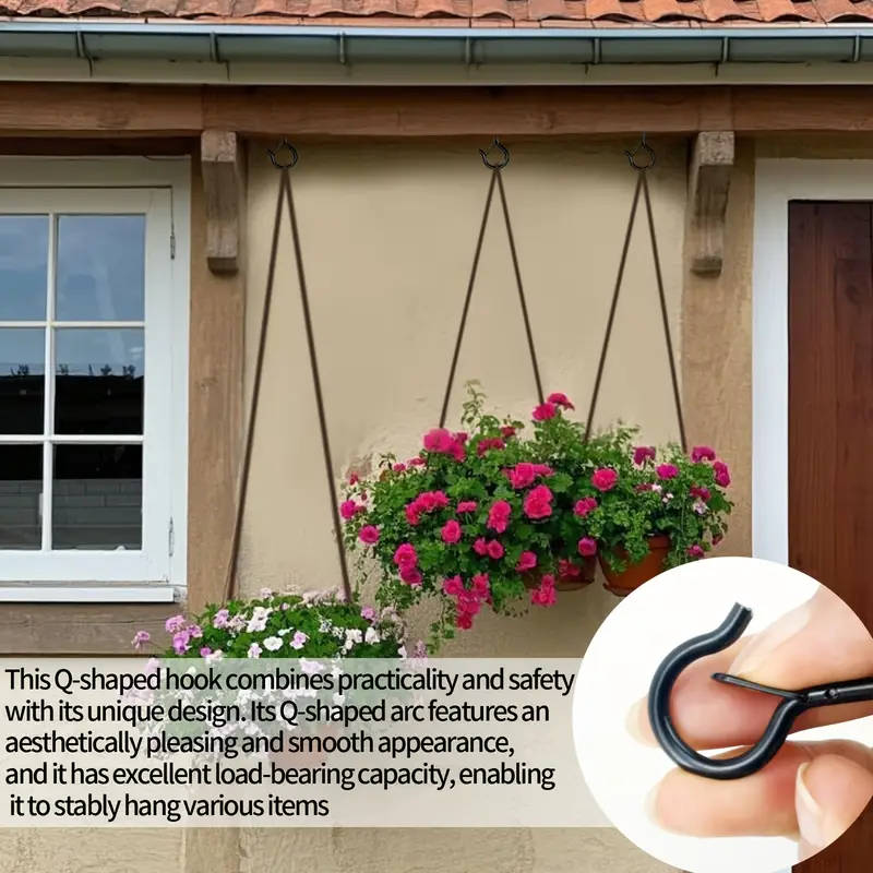 20pc Q-shaped hooks with safety buckle