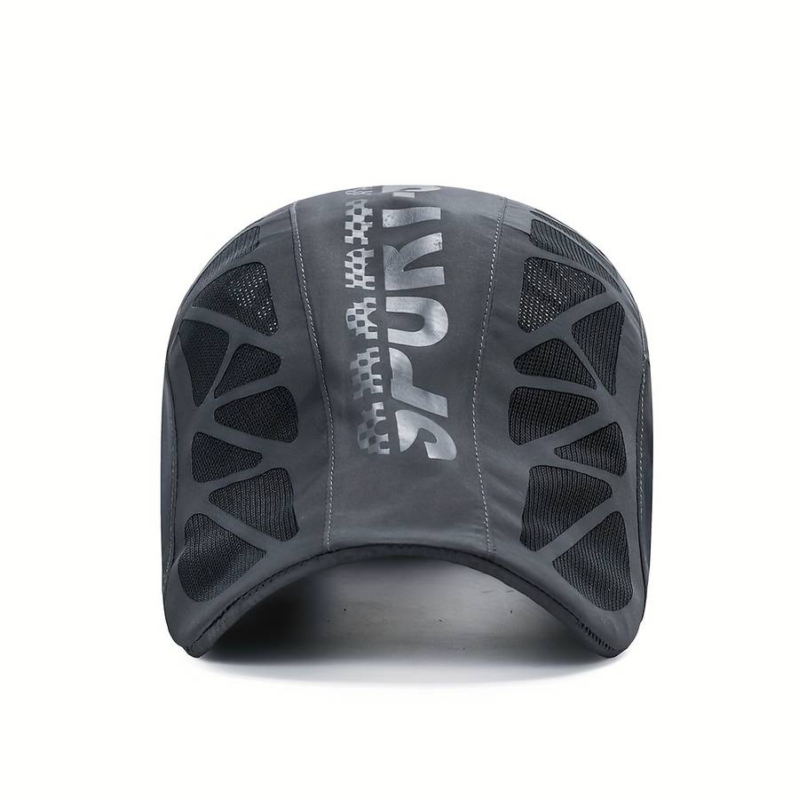 1pc Premium Trendy Cool Peaked Cap Sport Print Breathable Quick Dry Baseball Cap Breathable Mesh