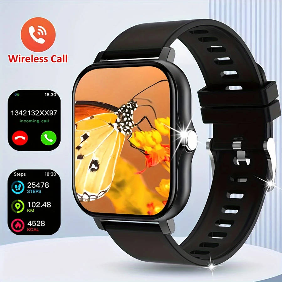 1pc 1.83-inch HD Full Screen Touch Men's and Women's Sports Smart Watch Make Answer Calls Step Count