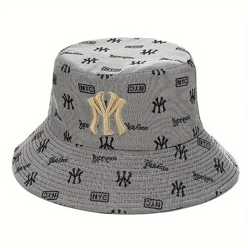 1pc Unisex Trendy Bucket Hat With Letters Pattern Sun Protection Casual Hat Suitable For Daily Wear