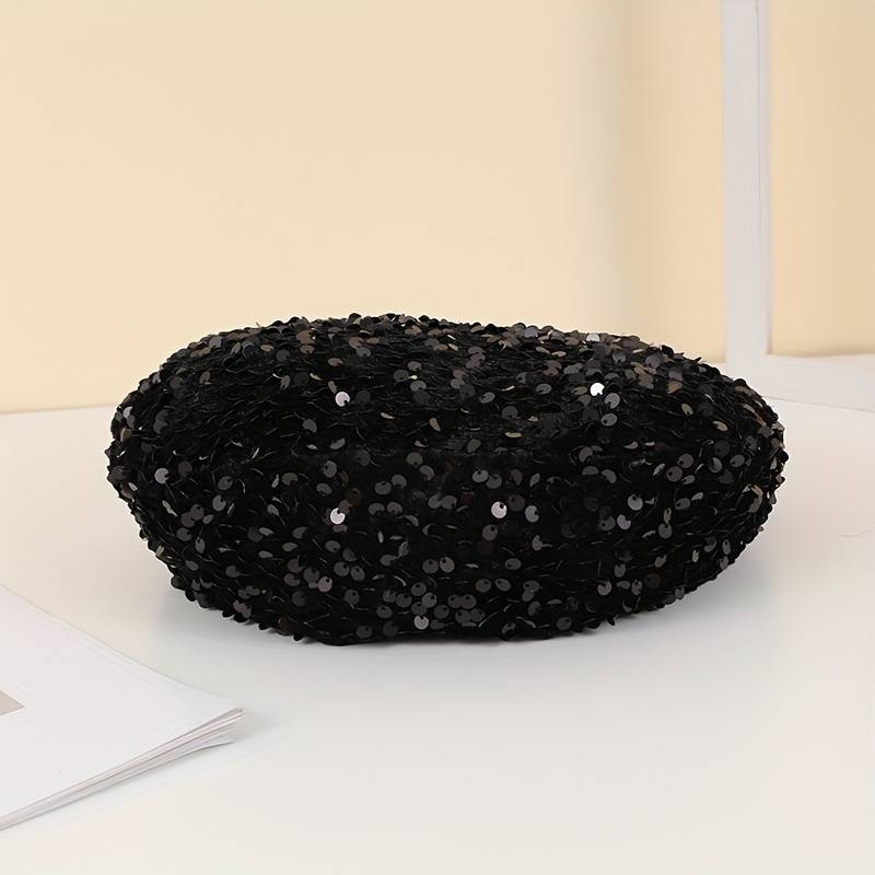 1pc Korean version of fashion canary glitter beret suitable for ladies stage performance outdoor co