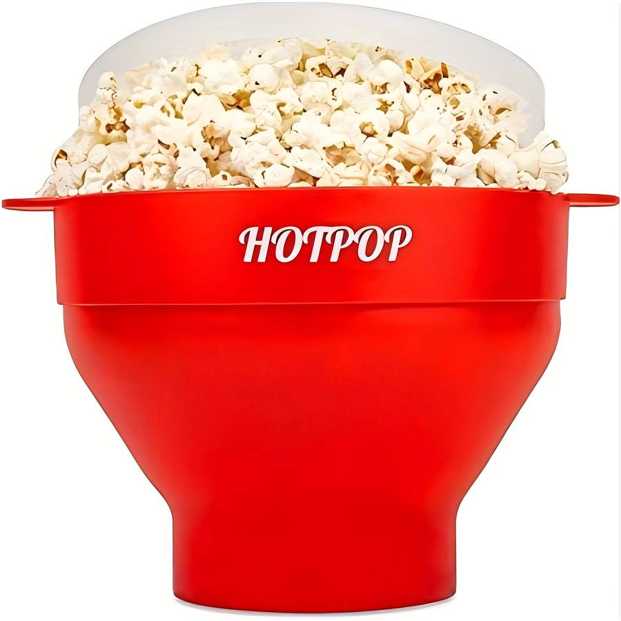 1set Microwave Popcorn Maker Popcorn Maker Foldable Bowl BPA Free and Dishwasher Safe 10 Colo
