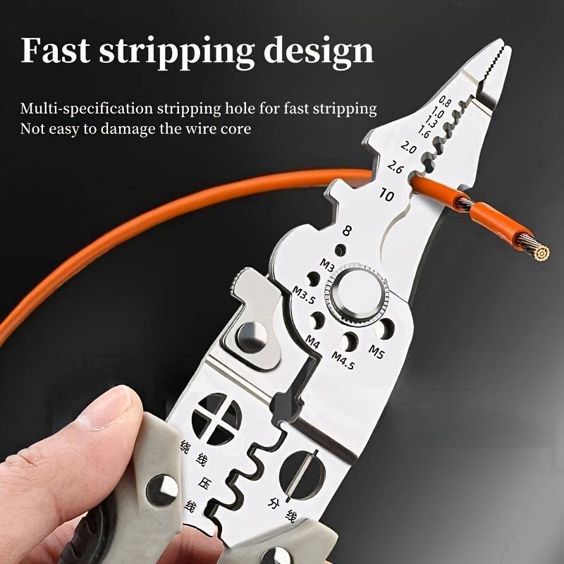 1Pc Stainless Steel Wire Cutter Stripper Repair Tools