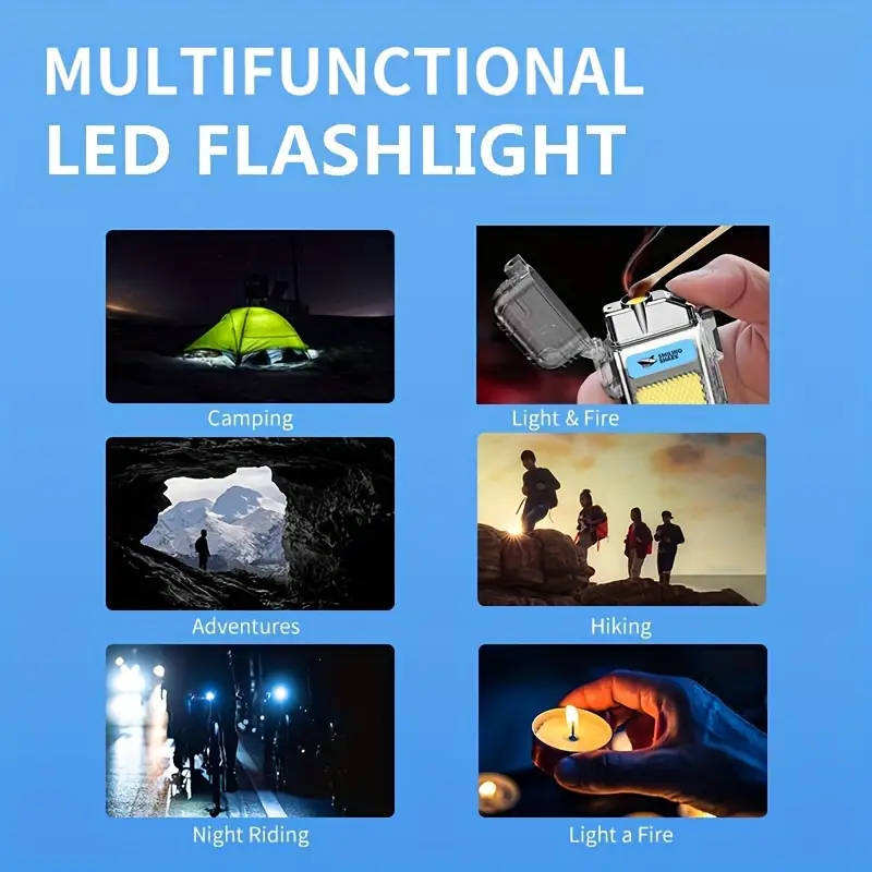 1pc Mini Flashlight COB Keychain Torch light Type-C Rechargeable 3 Modes Pocket Size Ideal for for O