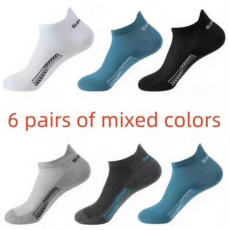 6 Pairs Of Dark Gray One Size High Elastic Socks