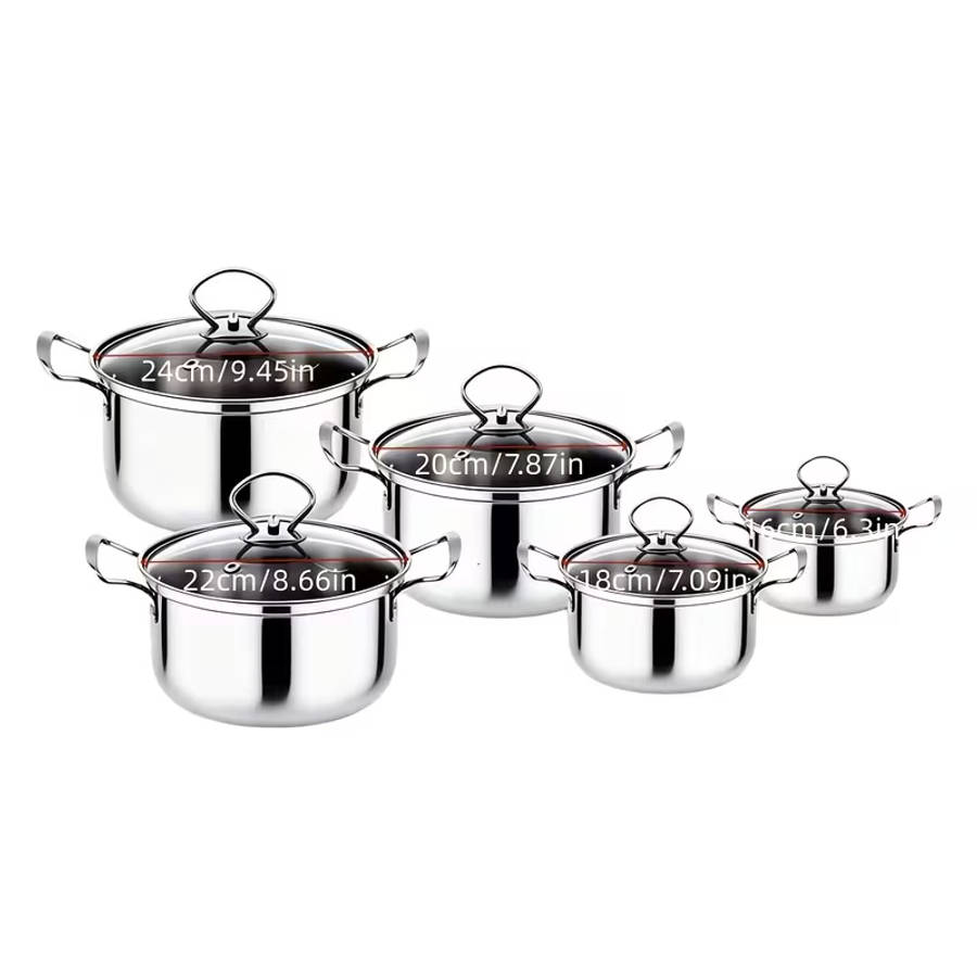 10pc Stainless Steel Cookware Set