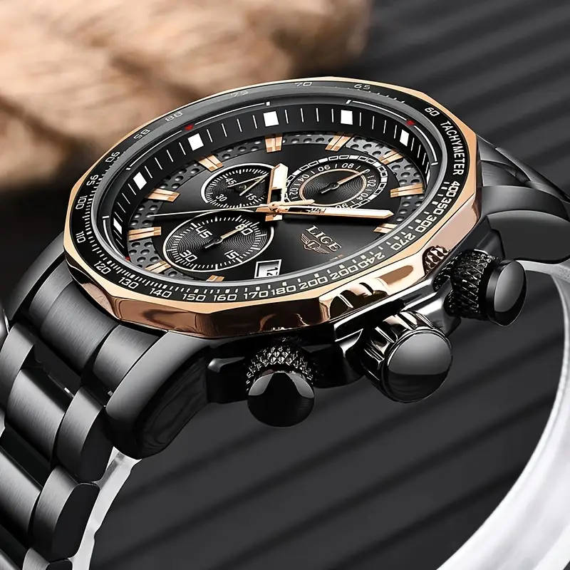 Men's Quartz Watches Silvery