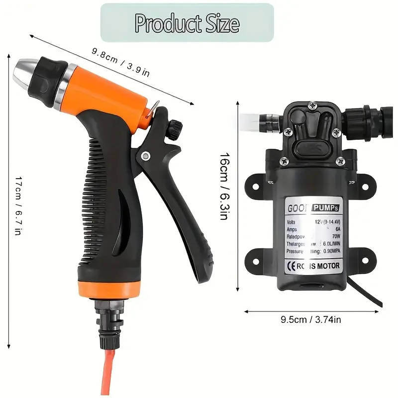 High Pressure Car Wash Gun With Expandable Hose