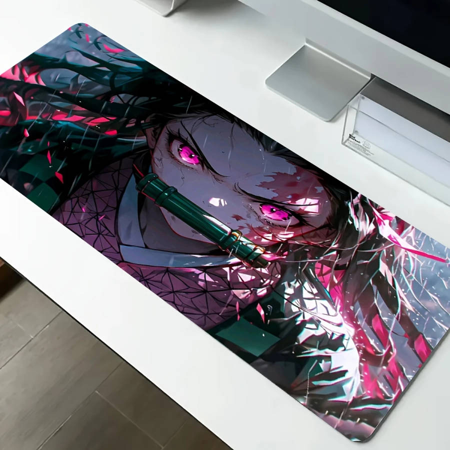 1pc 30x80cm Anime Warrior Design Mouse Pad Non-Slip Waterproof Washable Desk Mat