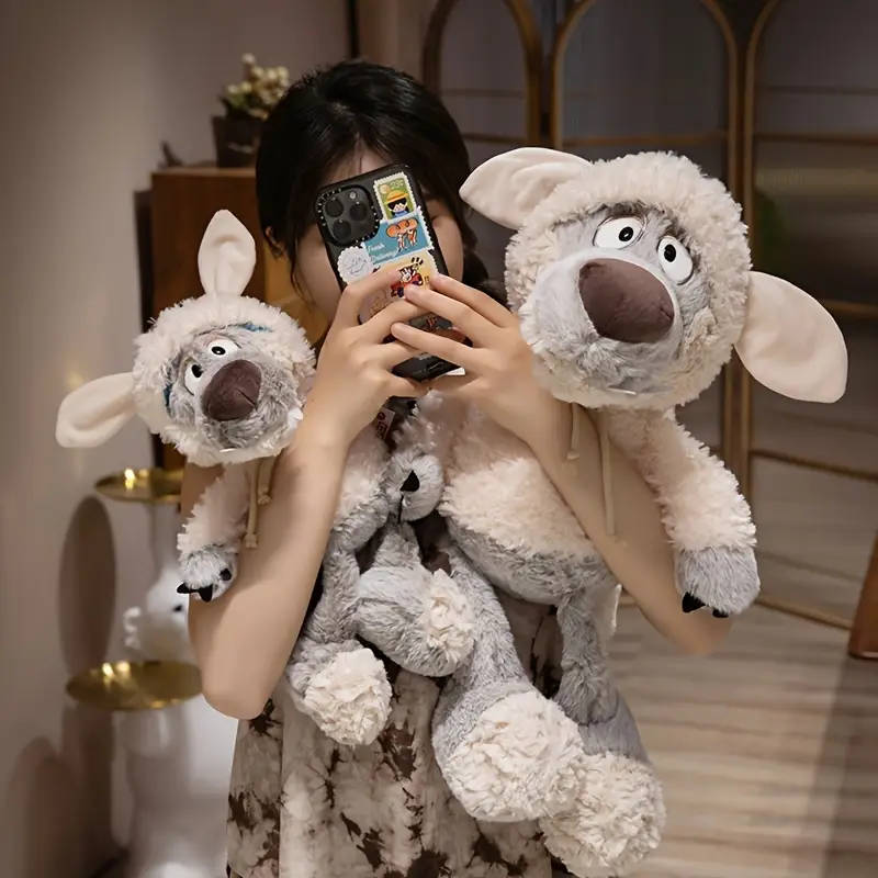 1 Soft Wool Sheepskin Coat Wolf Doll