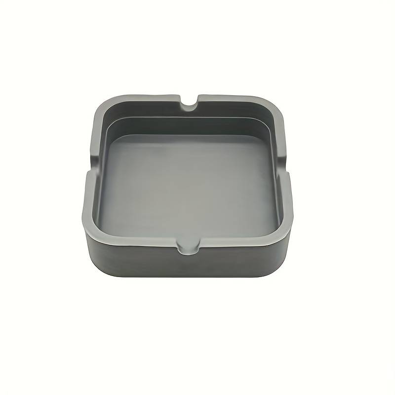 1pc Silicone Ashtray High Temperature Resistant Portable Square Design for Office Home Hotel