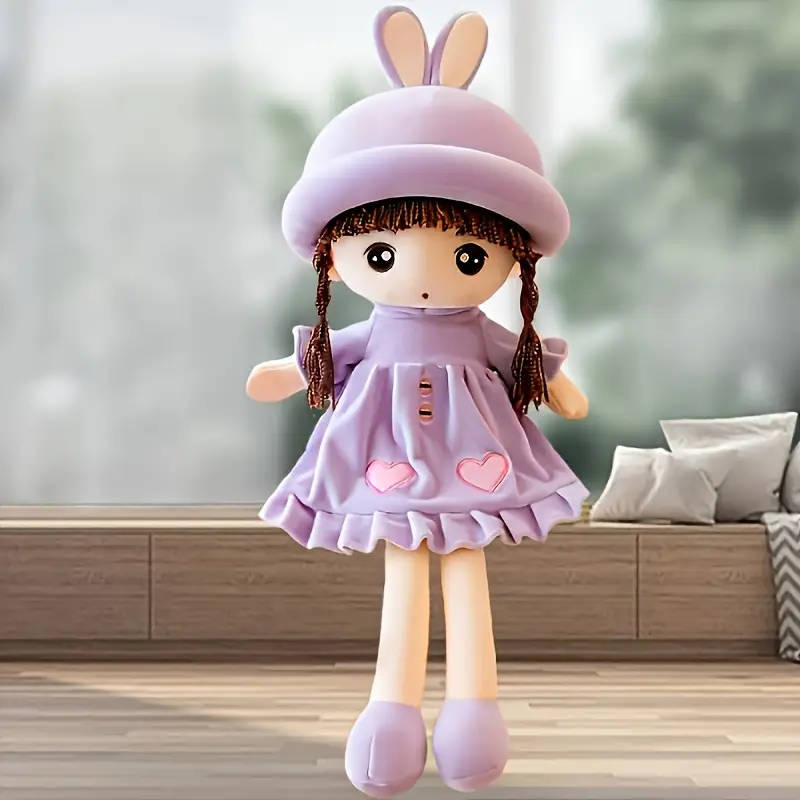 1 Piece Cute Rag Doll Plush Soft Stuffed Doll Red