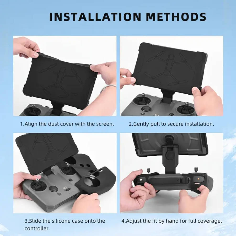 2pcs silicone case screen protector and dust cover set for dji 4 pro 2 remote control Product details 9