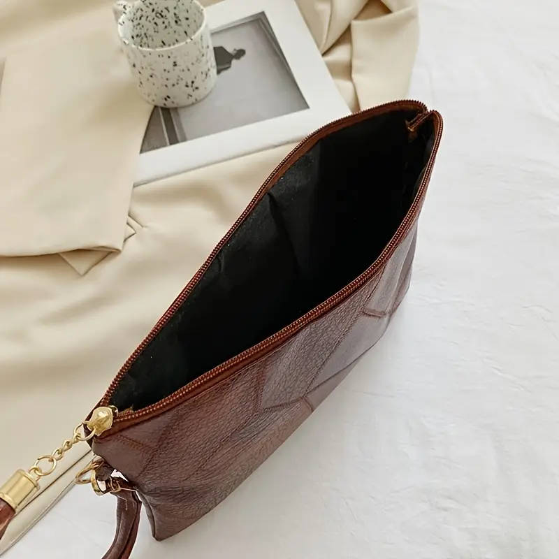 Vintage Design Handbag, Fashionable Handbag, Women's Vegan Leather Wrist strap