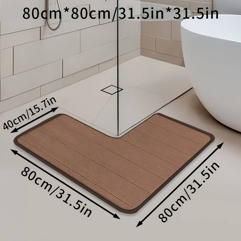 1Pc Black 80x80cm 31.49x31.49inch Floor Mat