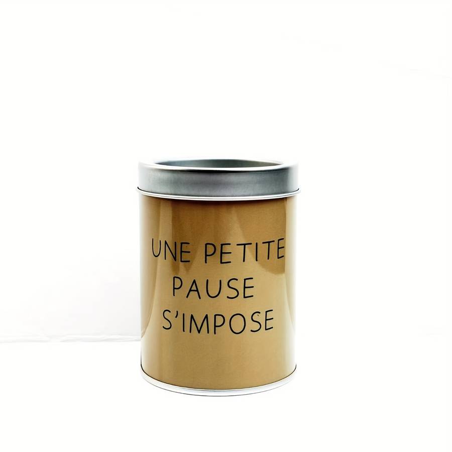 Chic Minimalist Portable Container with Lid Take a Break Inspire or Relax Design