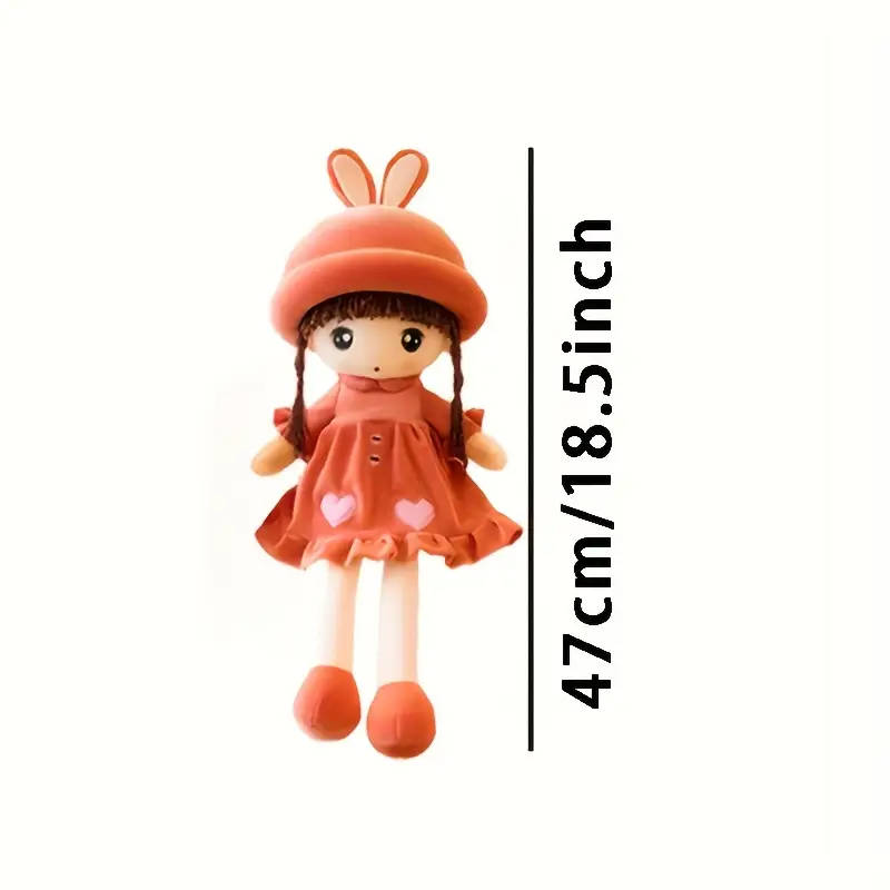 1 Piece Cute Rag Doll Plush Soft Stuffed Doll Red