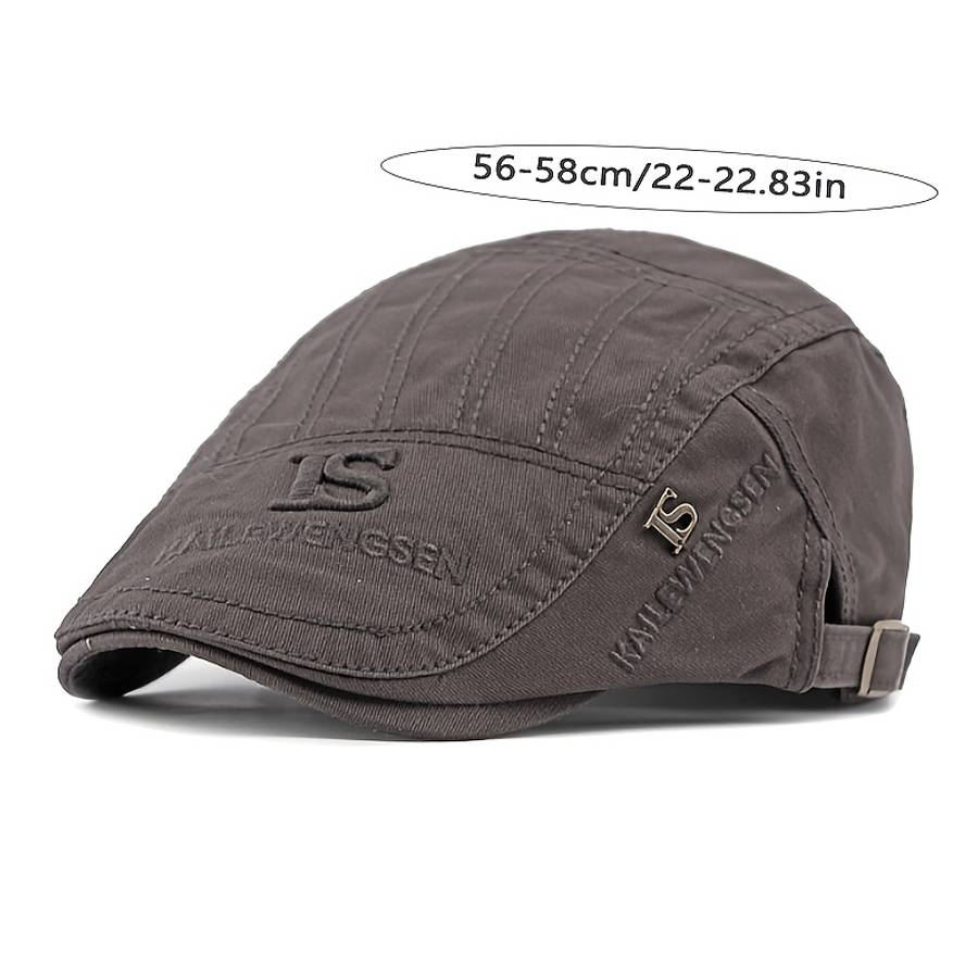 Everyday Comfort Black Beret Cap Retro British Style Casual Textured Fabric Hat With Is