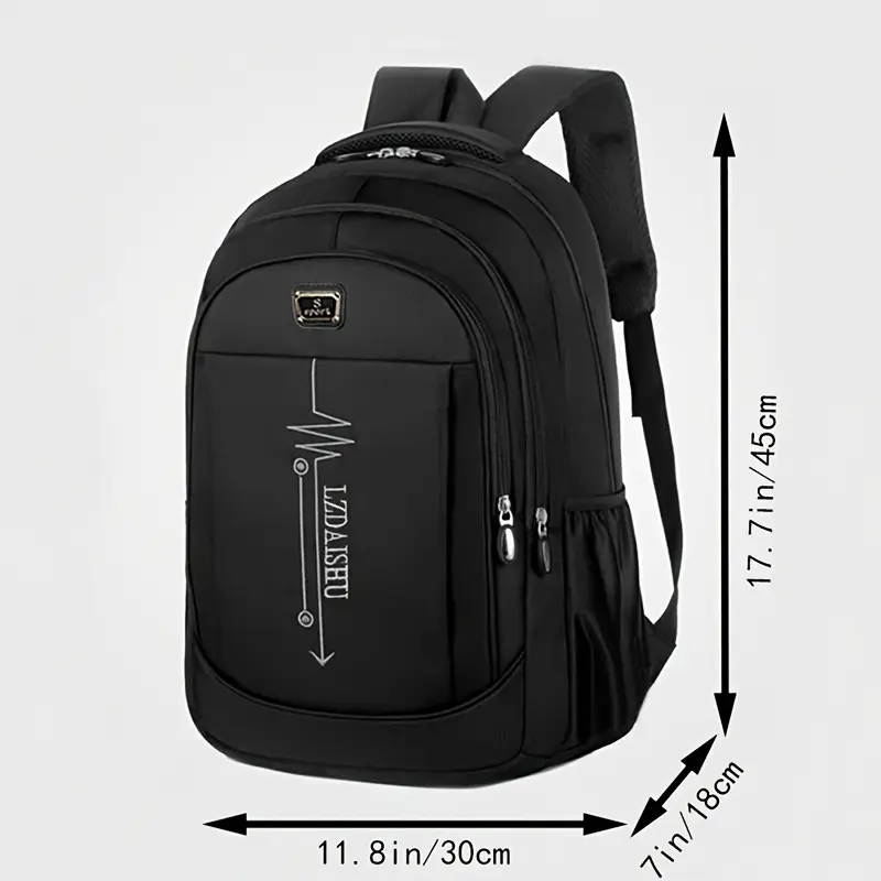 1pc Simple Fashion Business Backpack Casual Travel Backpack Large Capacity Laptop Storage Backpack Z