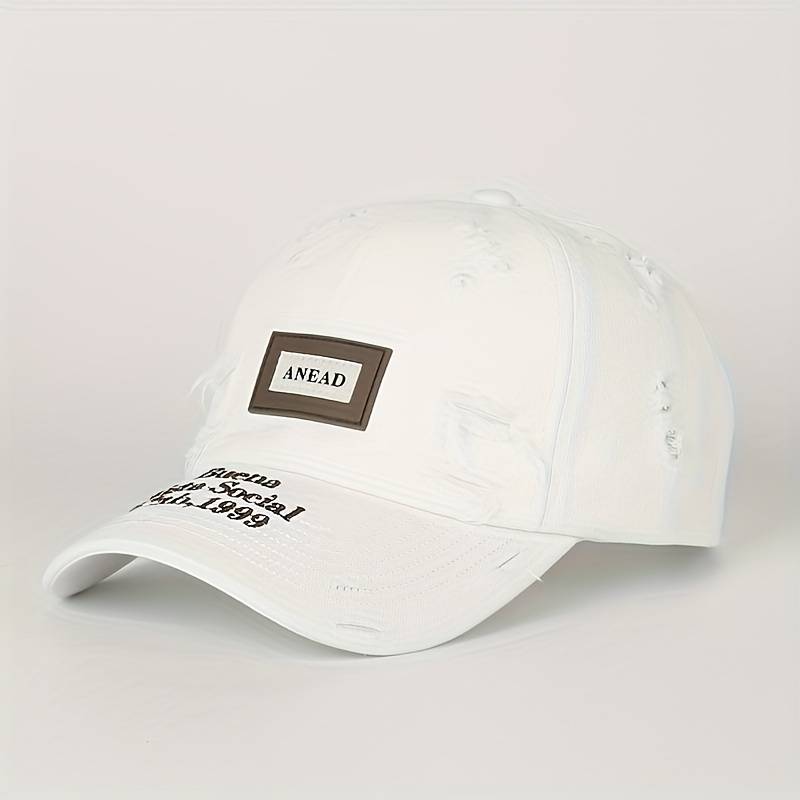 1pc New Hard Top Large Head Circumference Letter Baseball Cap Women's Casual Spring and Summer Kore