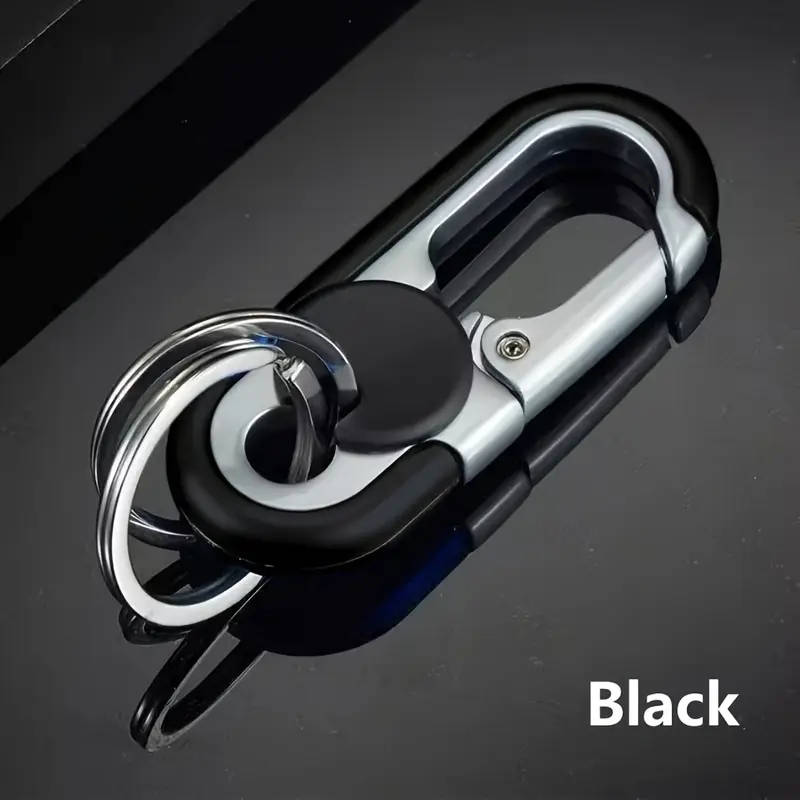 Men's Fashion Black Metal Alloy Car Keychain