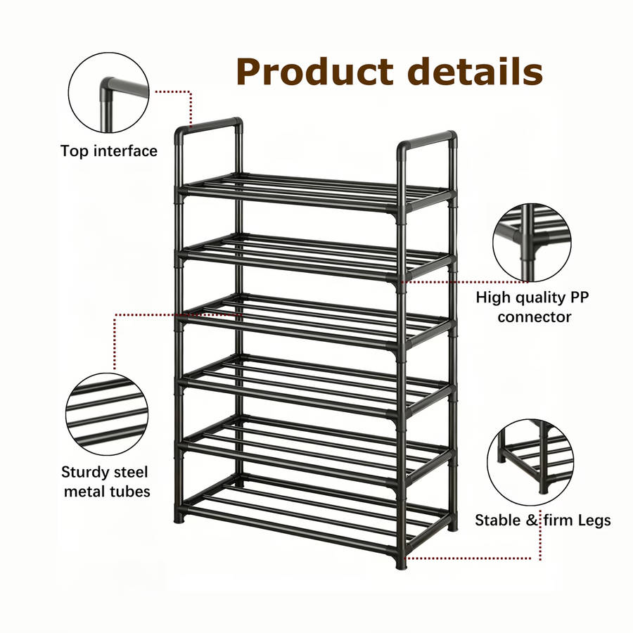 6-Tier Shoe Rack