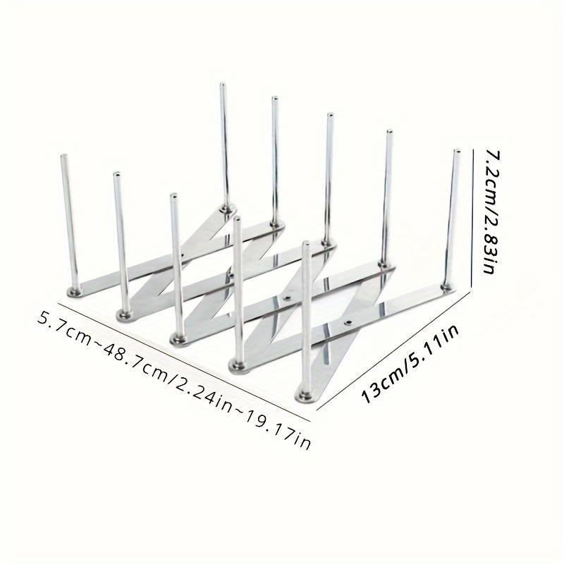 1pc Telescopic Multifunctional Storage Rack Stainless Steel Bowl And Dish Rack Storage Draining Rac