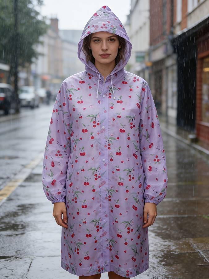 Raincoat Lavender Size Asian Onesize