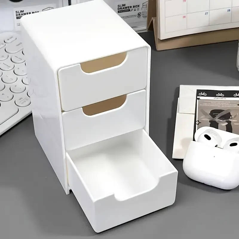 1pc 3-Tier Desk Organizer Ideal for Storing Office Supplies Jewelry And Cosmetics Lightweight And Po