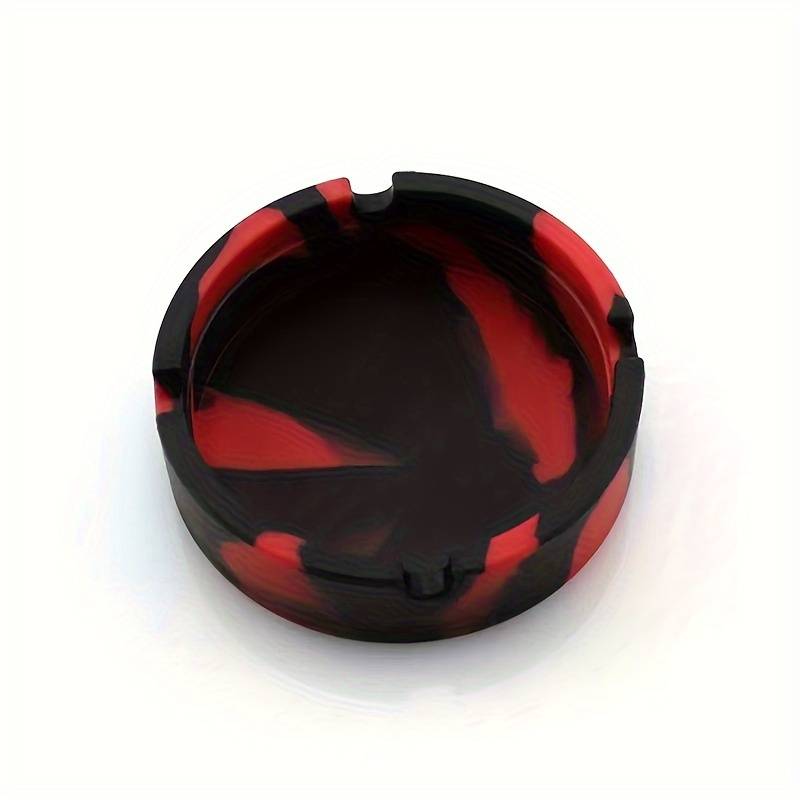 5-Piece Set Classic Camouflage Portable Silicone Ashtrays Round Non-Electric Durable Home A