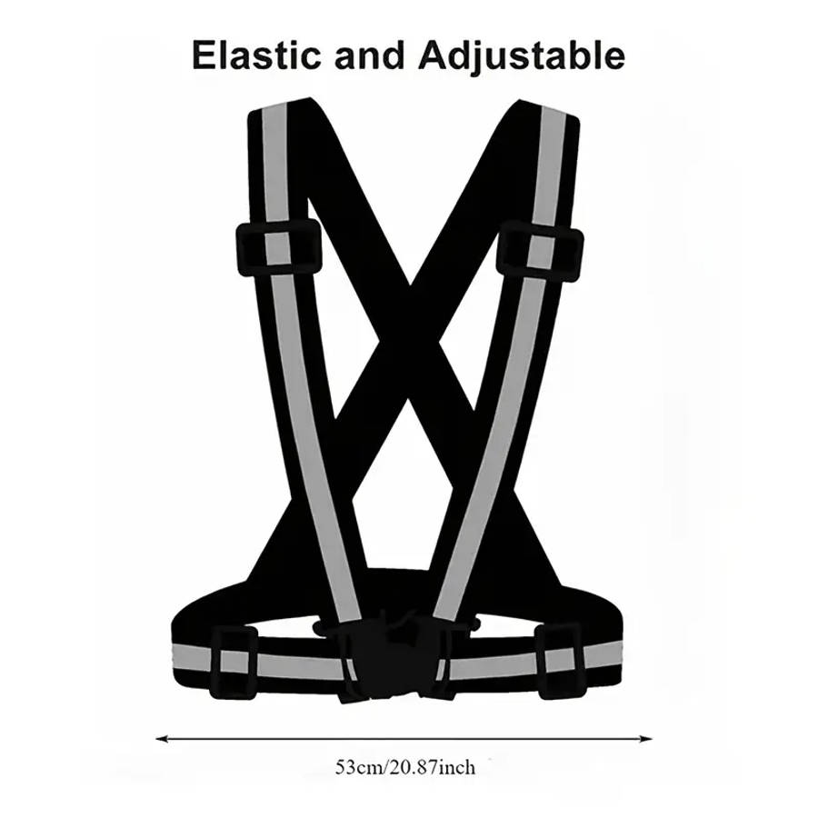 1pc Adjustable Outdoor Vest with Reflective Belt for High Visibility Lightweight And Comfortable